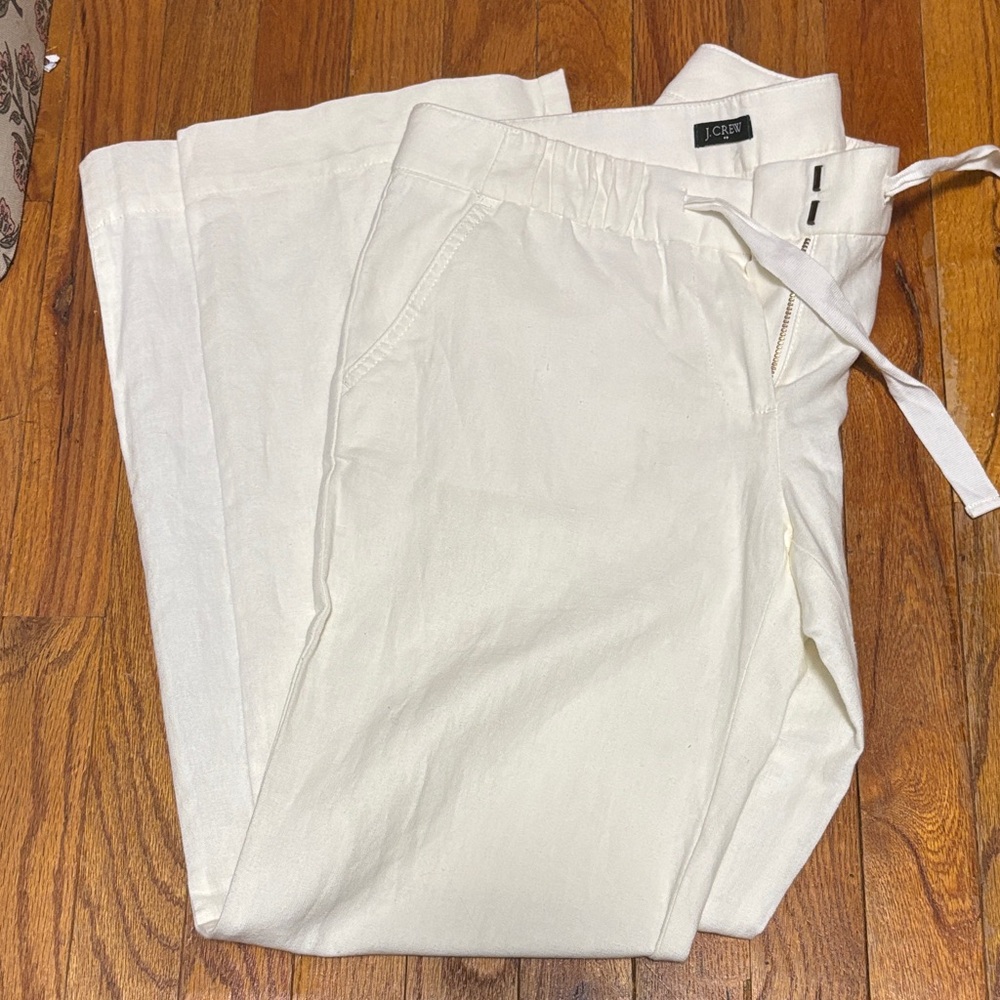 J. Crew City Fit Linen Trousers